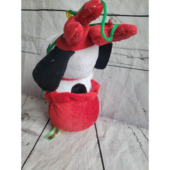 Snoopy Light-up Musical Antlers Christmas in Toy Sack Animated Plush Peanuts - Picture 5 of 9